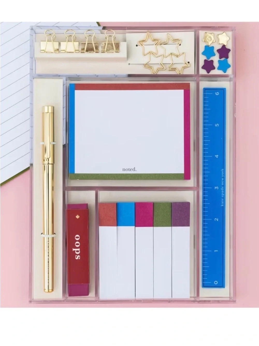 Kate Spade Tackle Box Stationary Set NIB